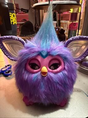 Hasbro Furby Purple & Teal Interactive Bird Toy - Fluffy Playtime Companion
